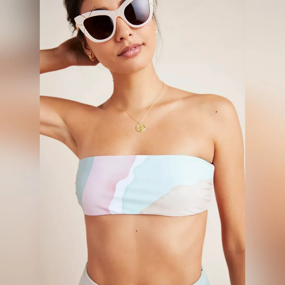 NWT (Flaw) ANTHRO/MARA HOFFMAN | Abigail Bandeau Bikini Top - Picture 3 of 8